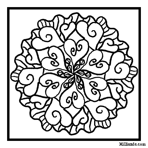 valentine mosaic coloring pages - photo #1